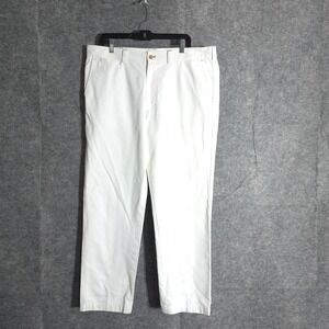 J.McLaughlin Pants Mens 36 White Cotton Flat Front Classic Chino Casual